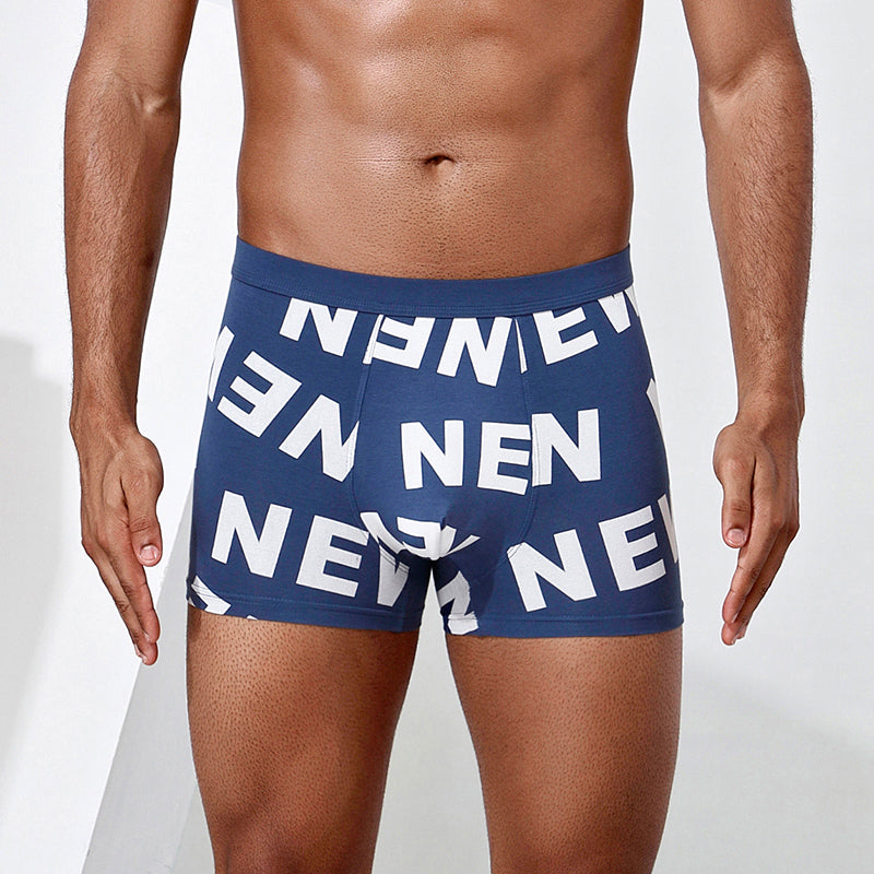 3Pcs Mens Printed U Convex Pouch Boxer Briefs