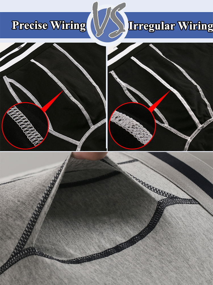 Men's Soft Cotton Boxer Briefs With Open Fly