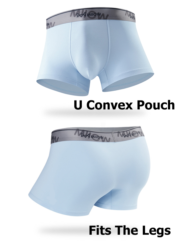 Men's U Convex Pouch Breathable Cotton Trunks