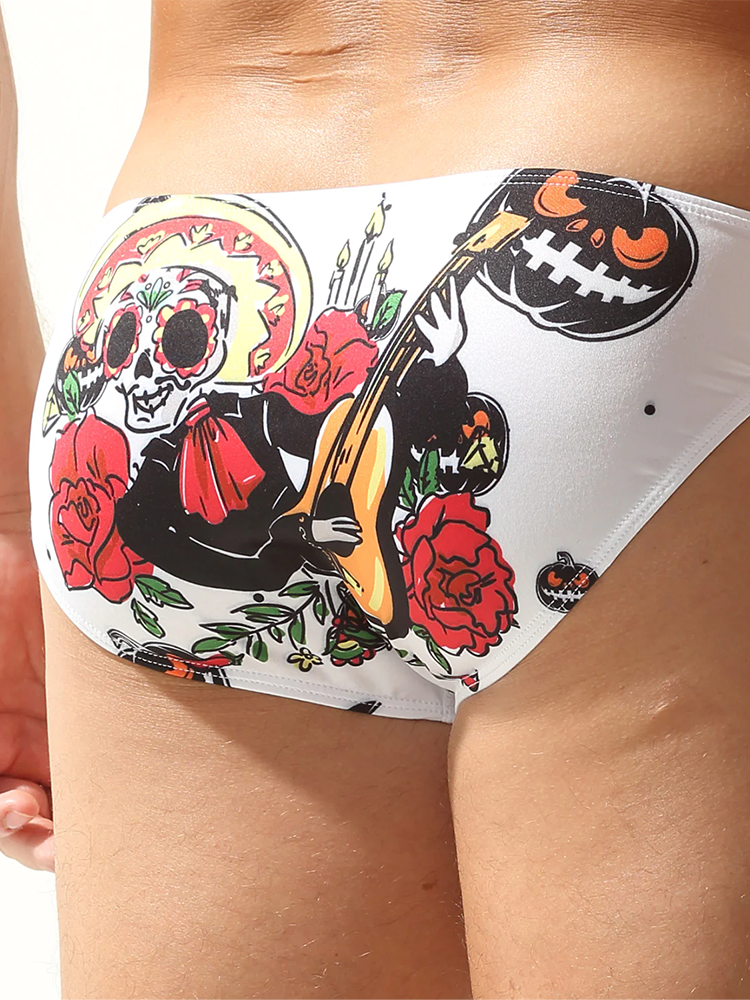 Men's Sexy Skull Print Bikini