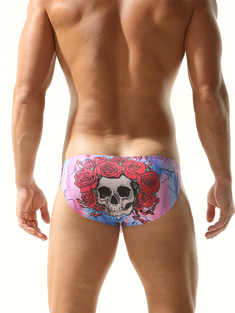 Men's Sexy Skull Print Bikini
