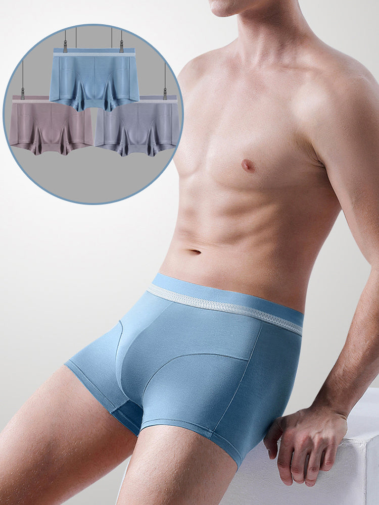 3 Pack Antibacterial Support Pouch Boxer Briefs