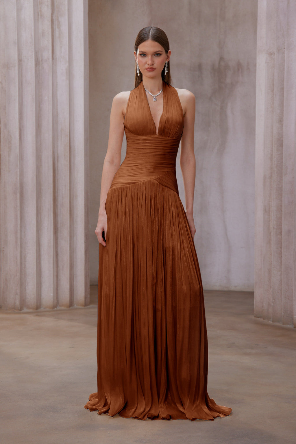 Uranie Gathered Maxi Dress