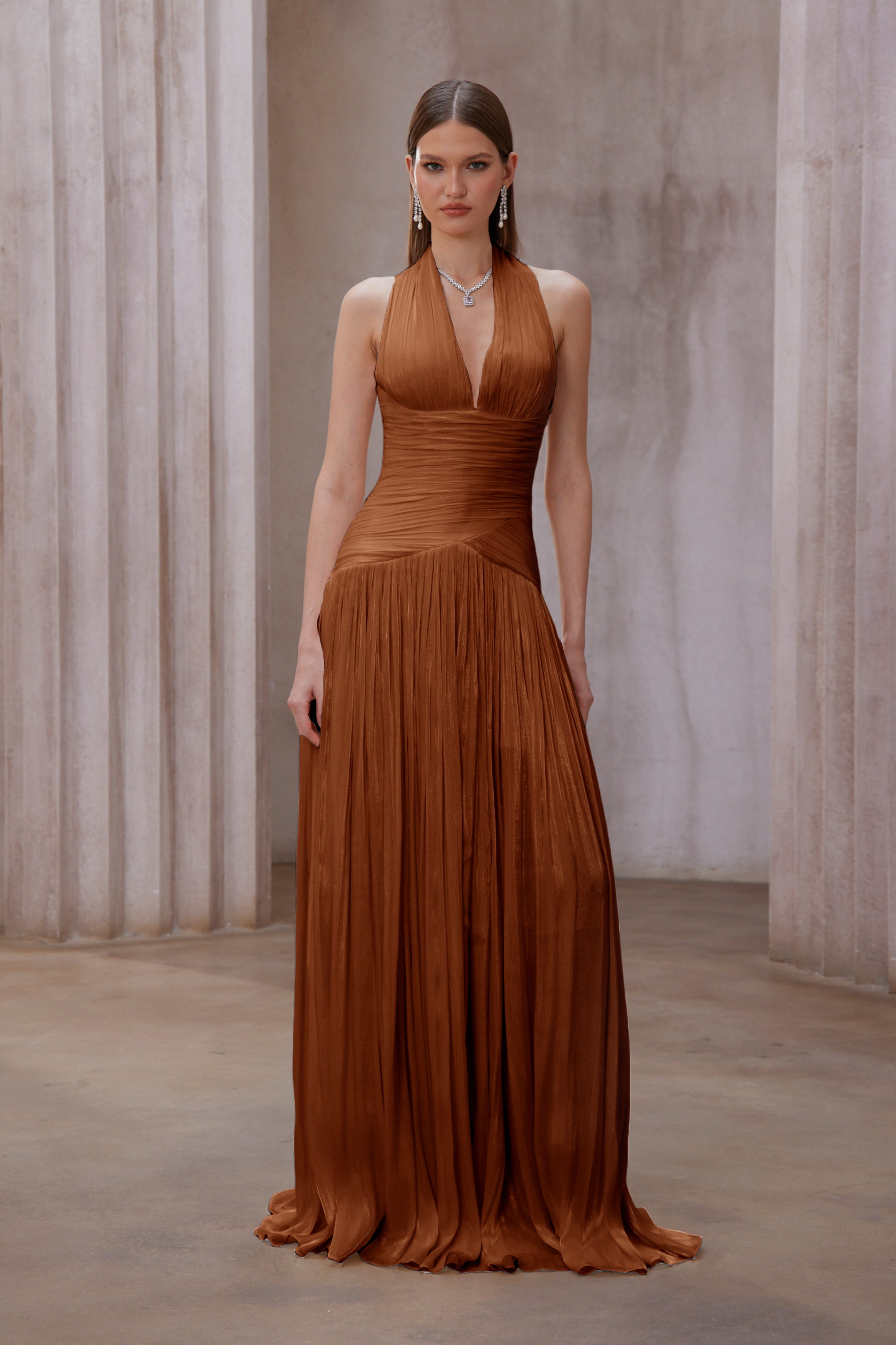 Uranie Gathered Maxi Dress