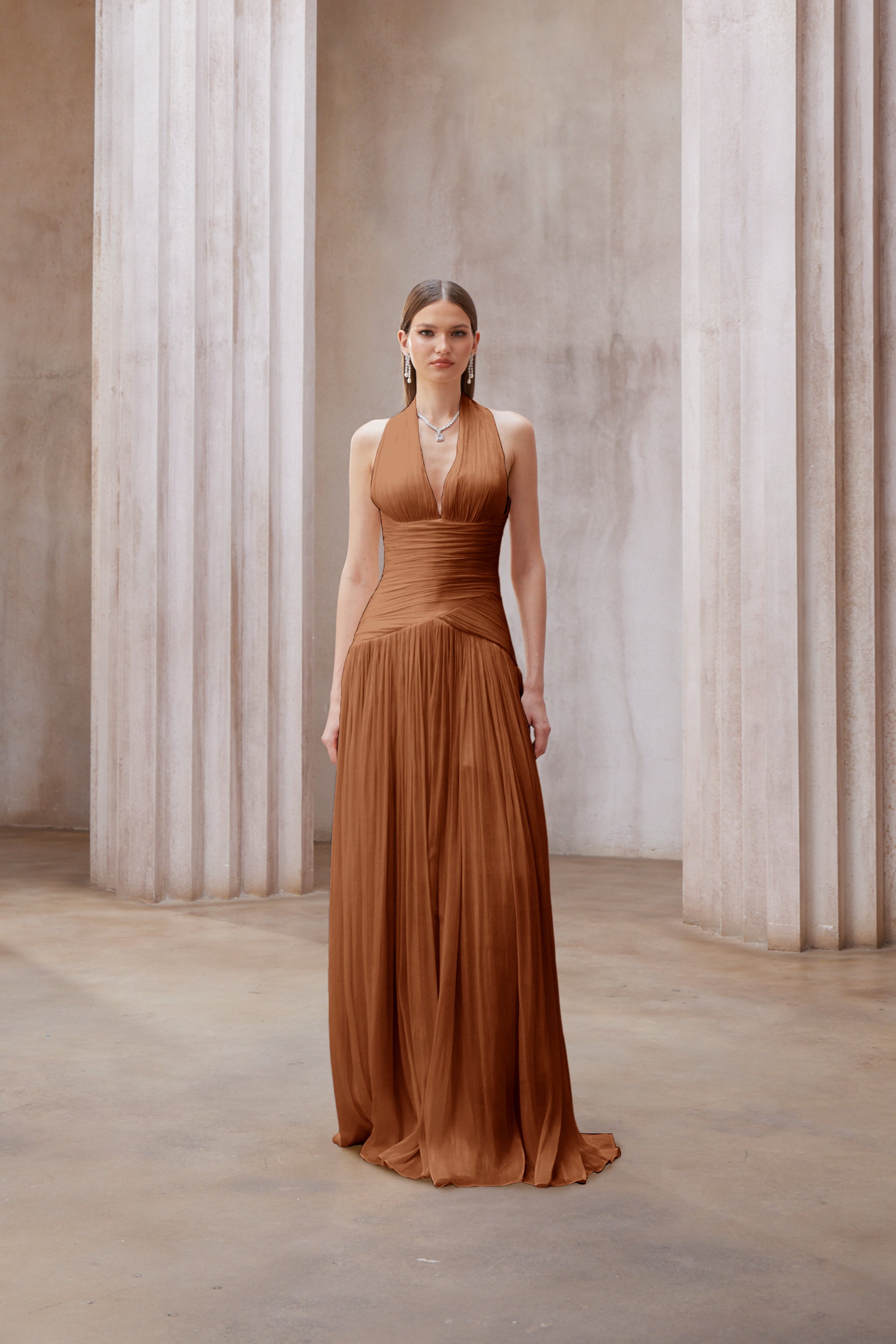 Uranie Gathered Maxi Dress