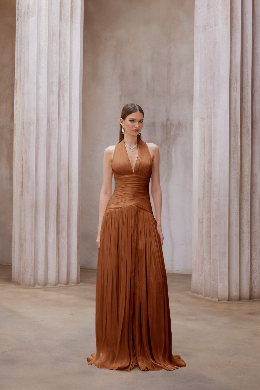 Uranie Gathered Maxi Dress