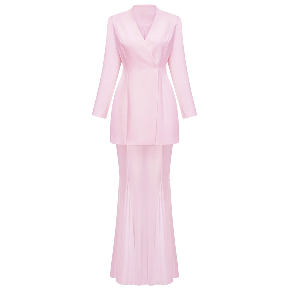 Enora Barrel Design Jacket & Skirt Set