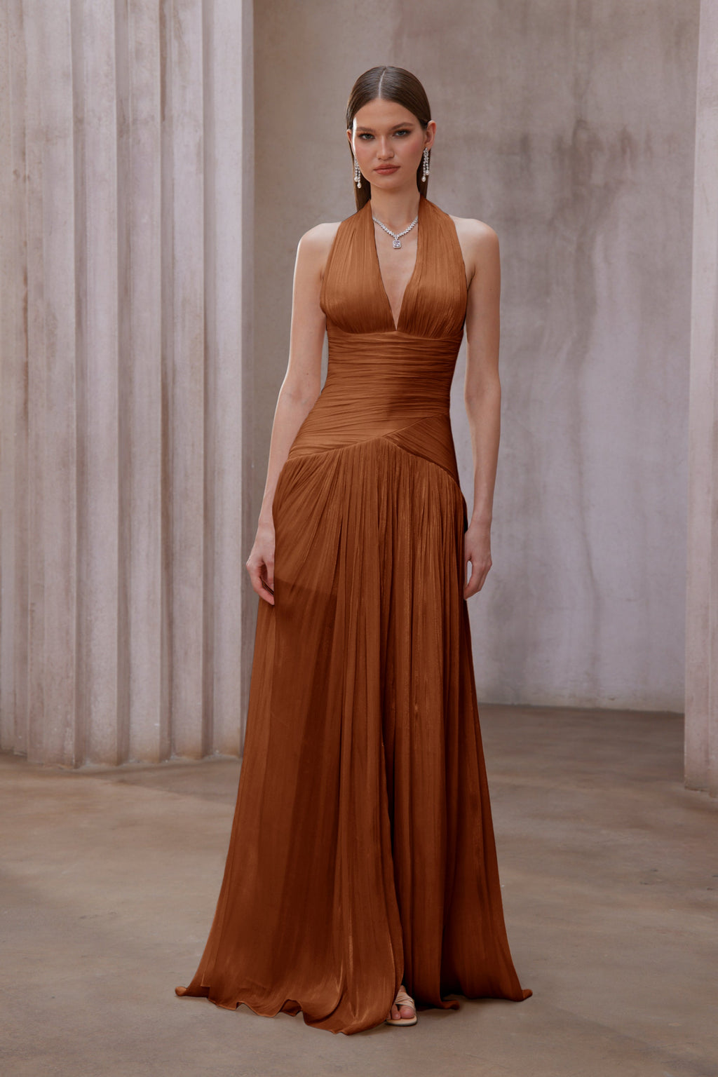 Uranie Gathered Maxi Dress