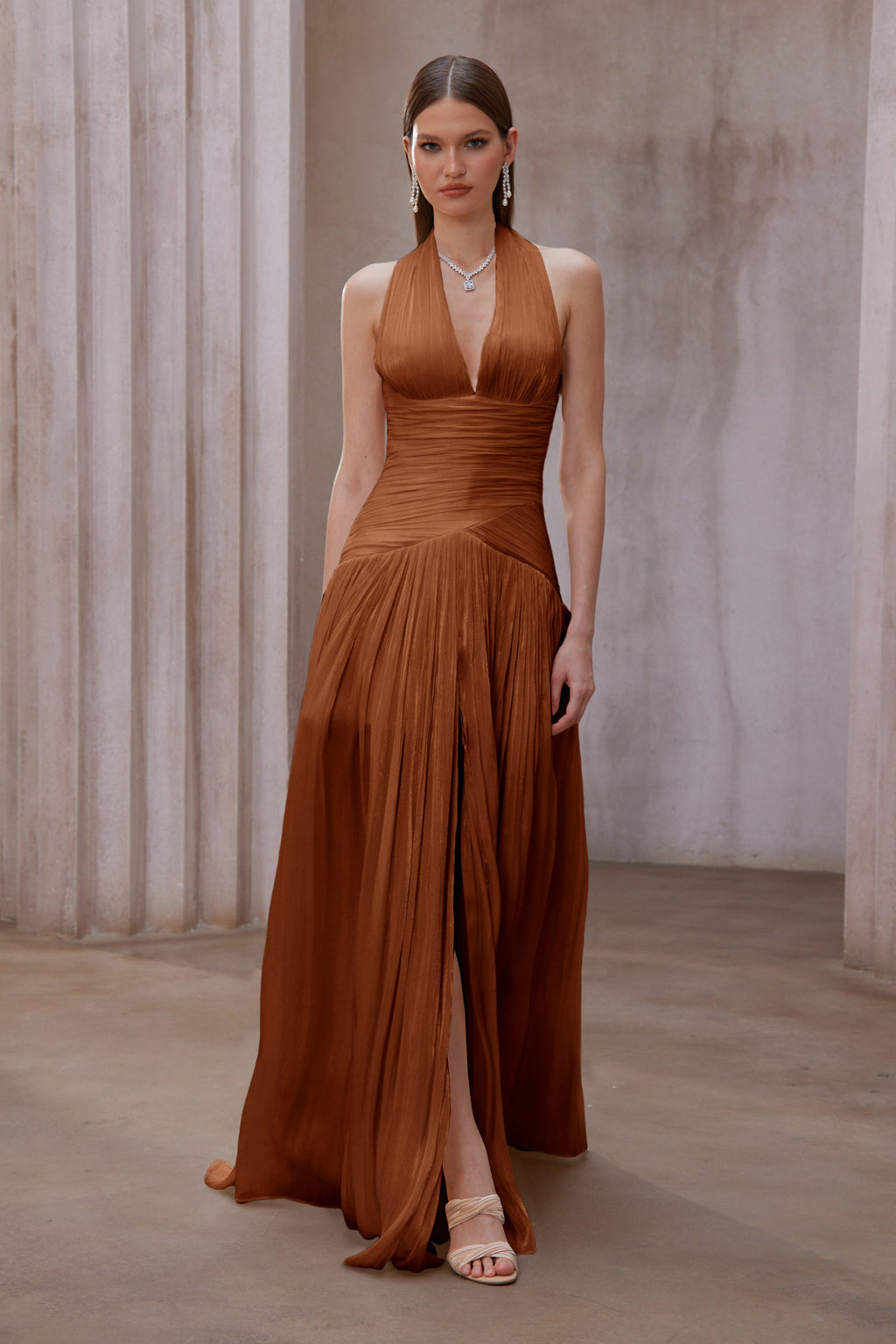 Uranie Gathered Maxi Dress