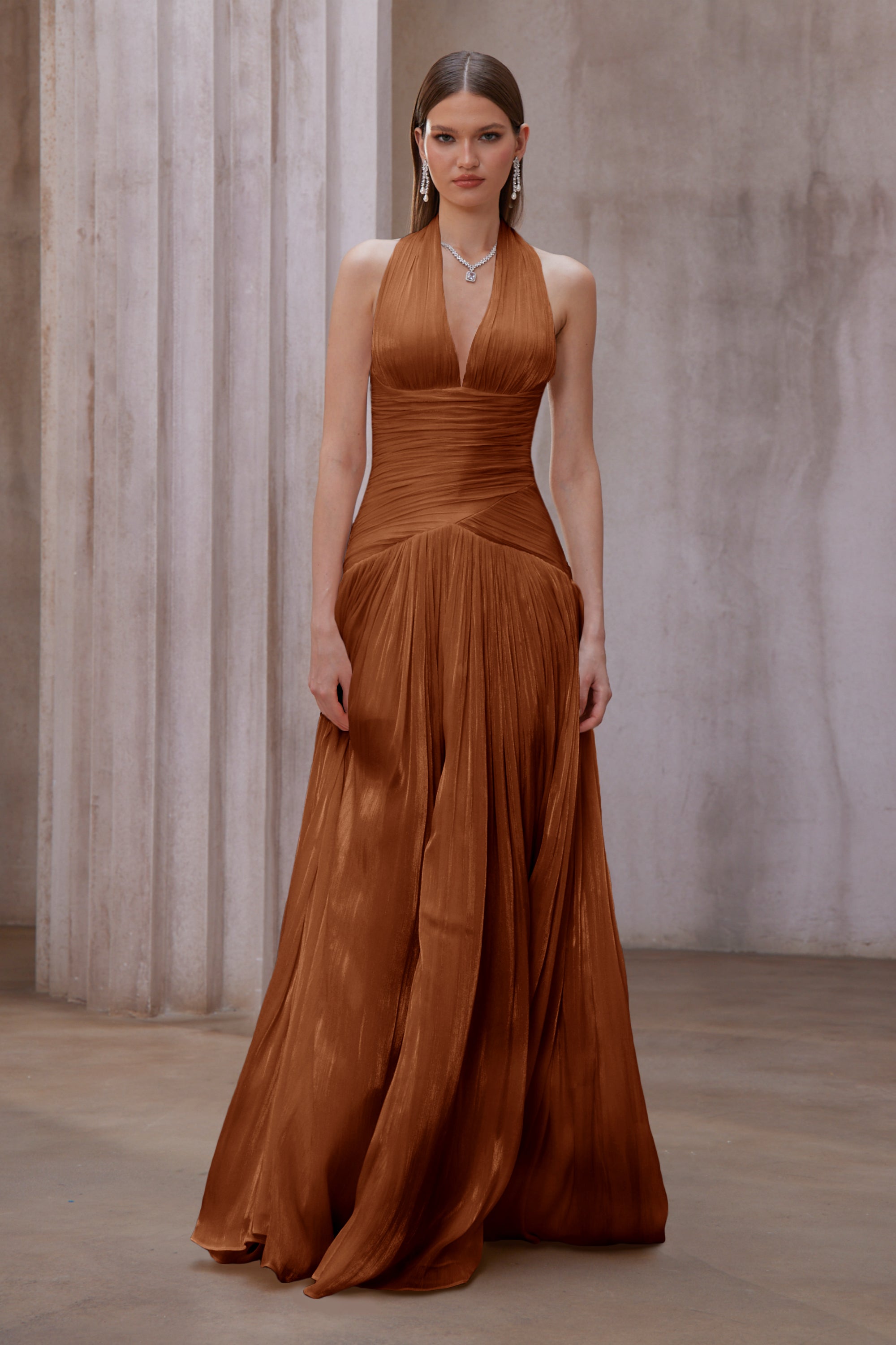 Uranie Gathered Maxi Dress