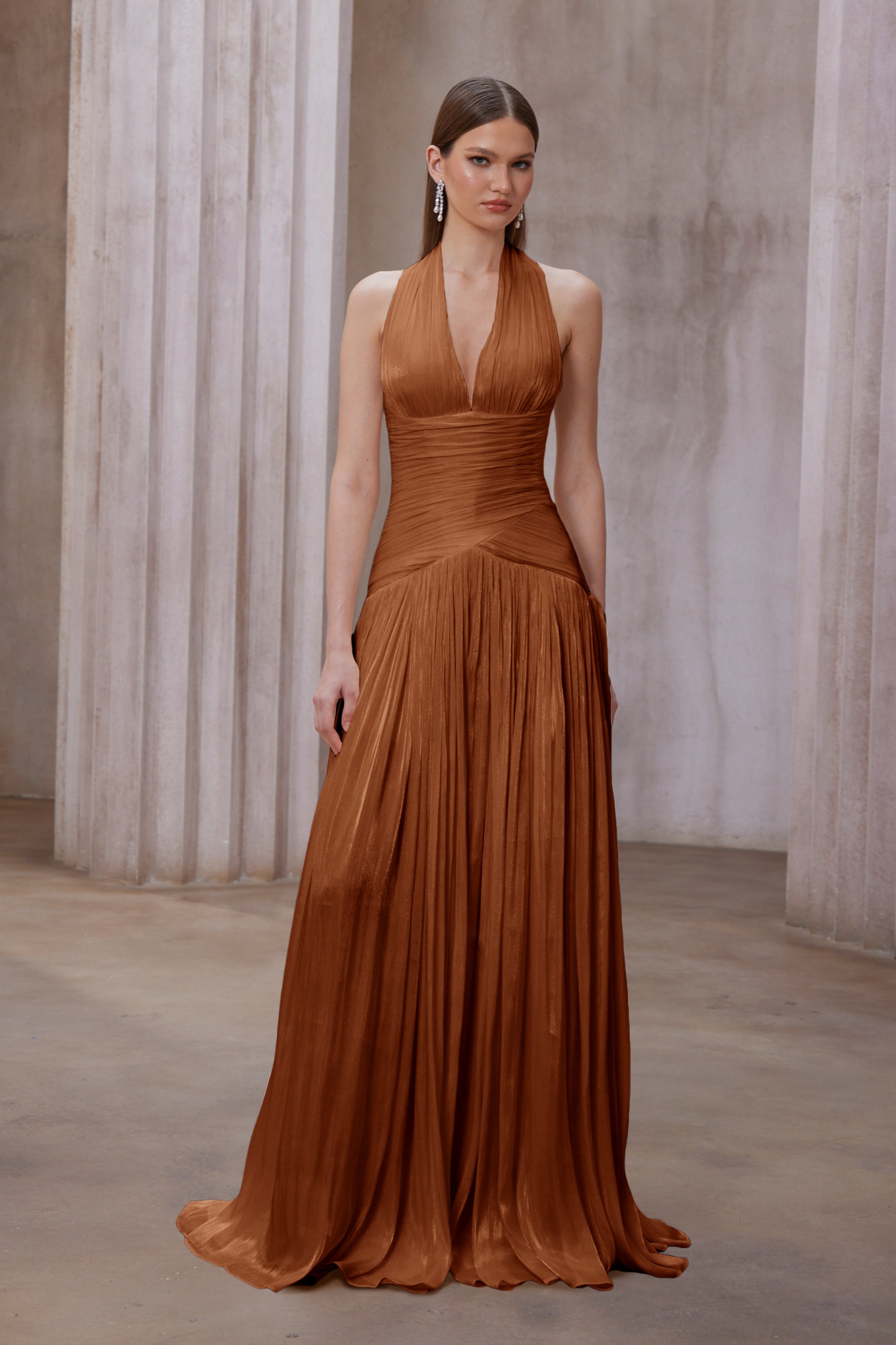 Uranie Gathered Maxi Dress
