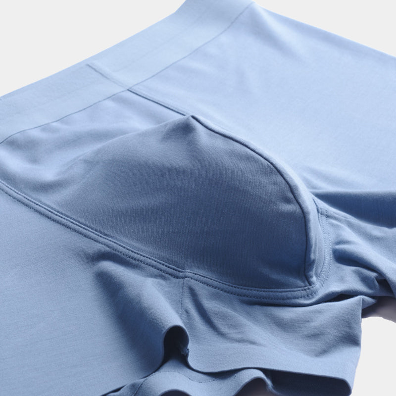Comfy Plain Modal Boxer Briefs Cozy Underwear for Men