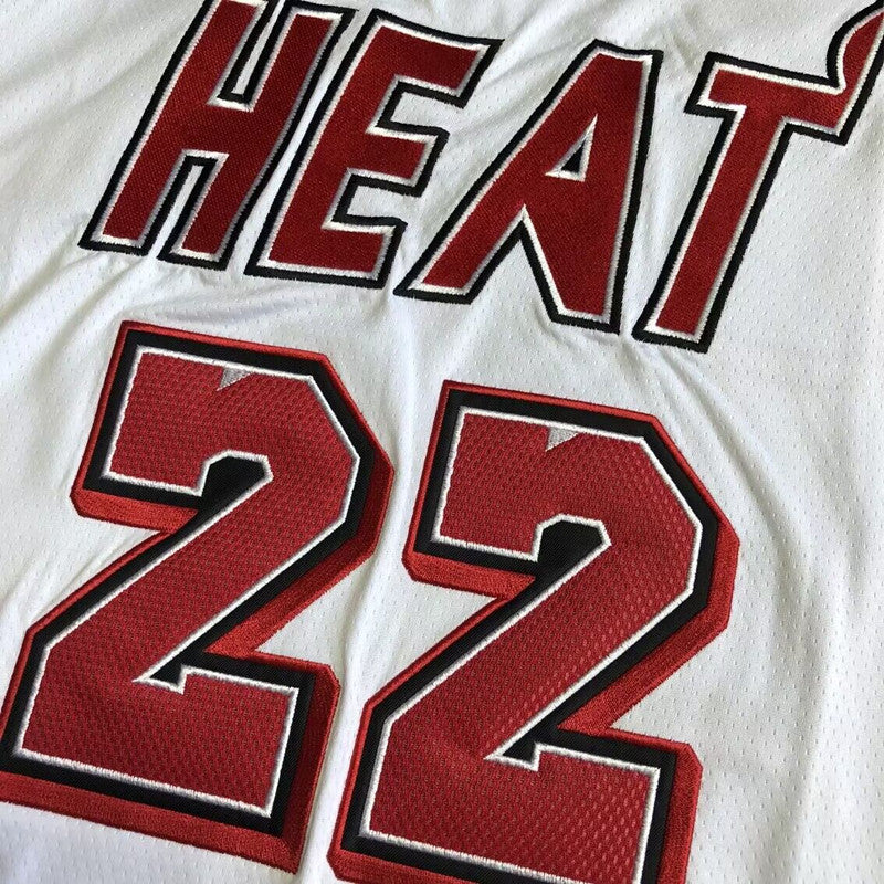Men’s Miami Heat #22 Butler White/Red Jersey