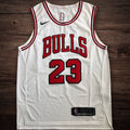 Men’s Chicago Bulls #23 Michael Jordan Player Edition White Jersey