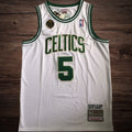 Men’s Boston Celtics 2008 Champions #5 Kevin Garnett White Jersey