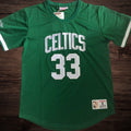 Men’s Boston Celtics #33 BIRD Green Short Sleeve Jersey
