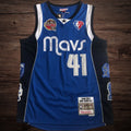 Men’s Dallas Mavericks 1998/2019 Hall of Fame #41 Nowitzki Jersey