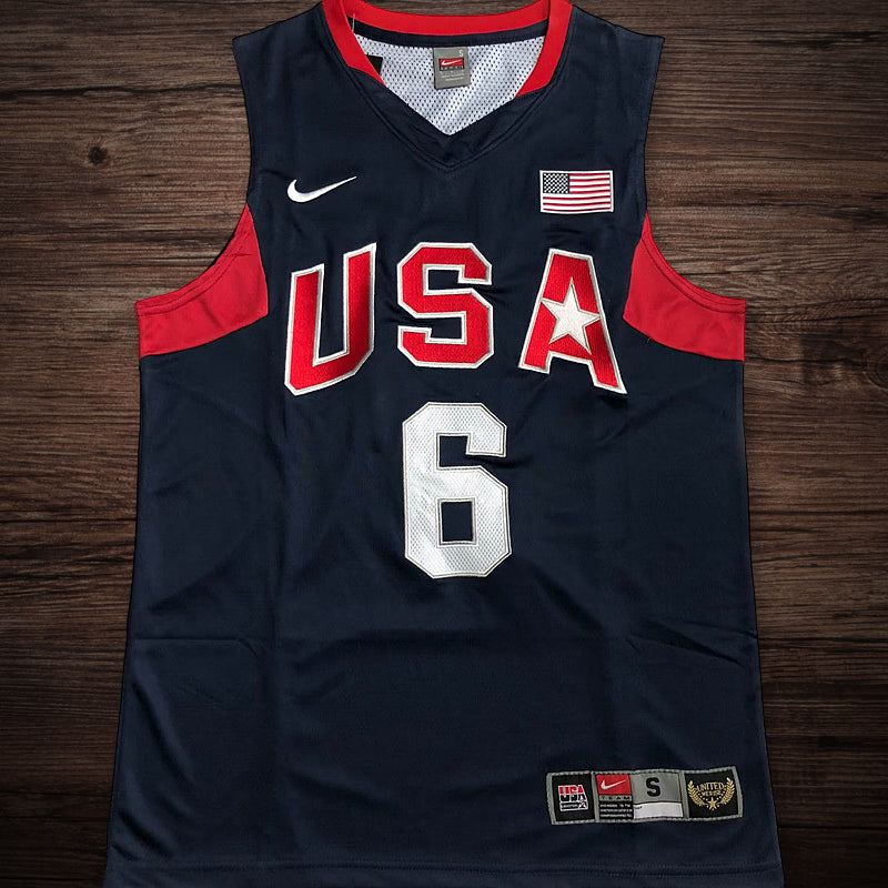 Men’s Authentic LeBron James USA Basketball 2008 Olympics Jersey Redeem Team