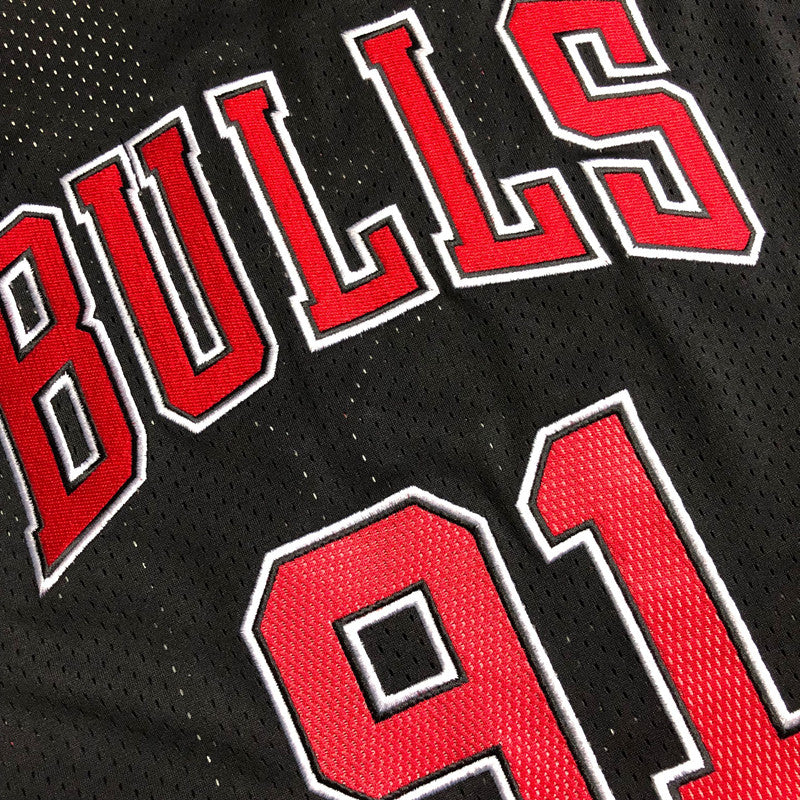 Men’s Chicago Bulls 1997-98 #91 Dennis Rodman Jersey Black