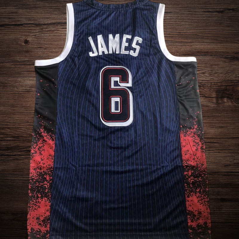 Men’s 2024 Olympics Team USA #6 James Navy Jersey