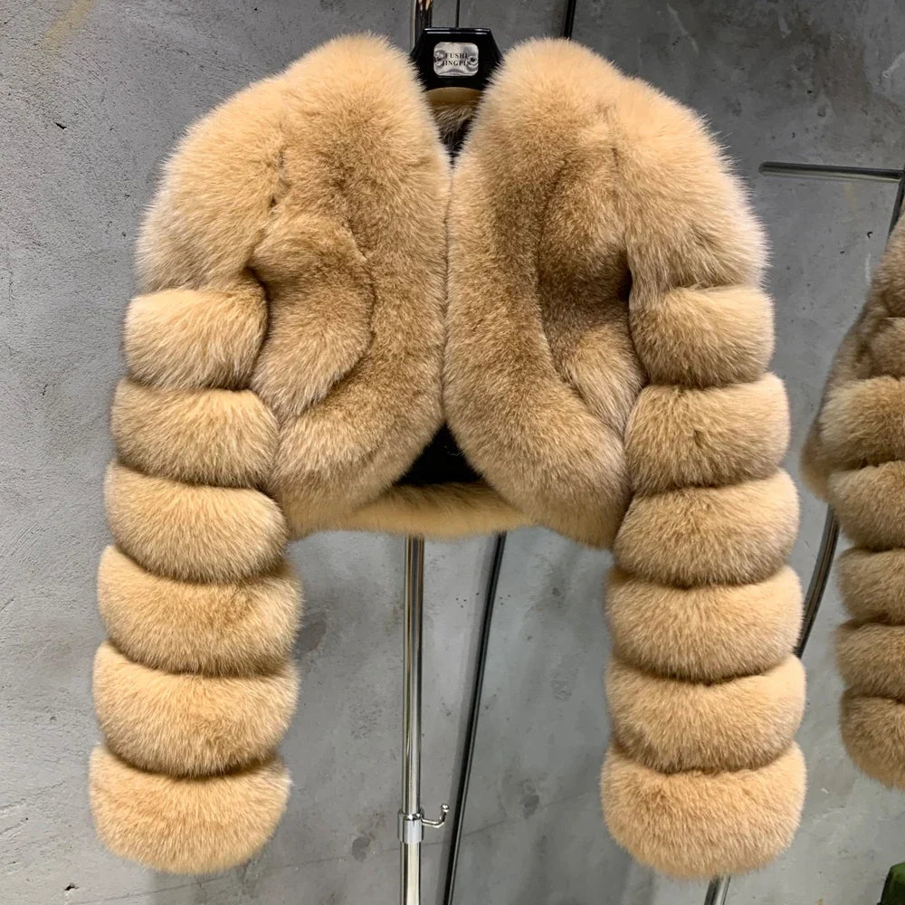 Luxury Women's Fur Cropped Jacket