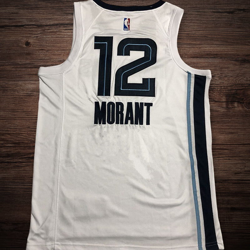 Men’s Memphis Grizzlies 2023 #12 Mornat White Jersey
