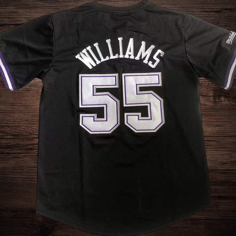 Men’s Sacramento Kings #55 Willams Black Short Sleeve Jersey