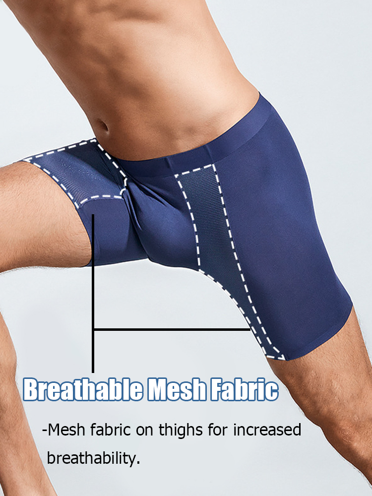 2 Pack Men's Long Athletic Boxer Briefs