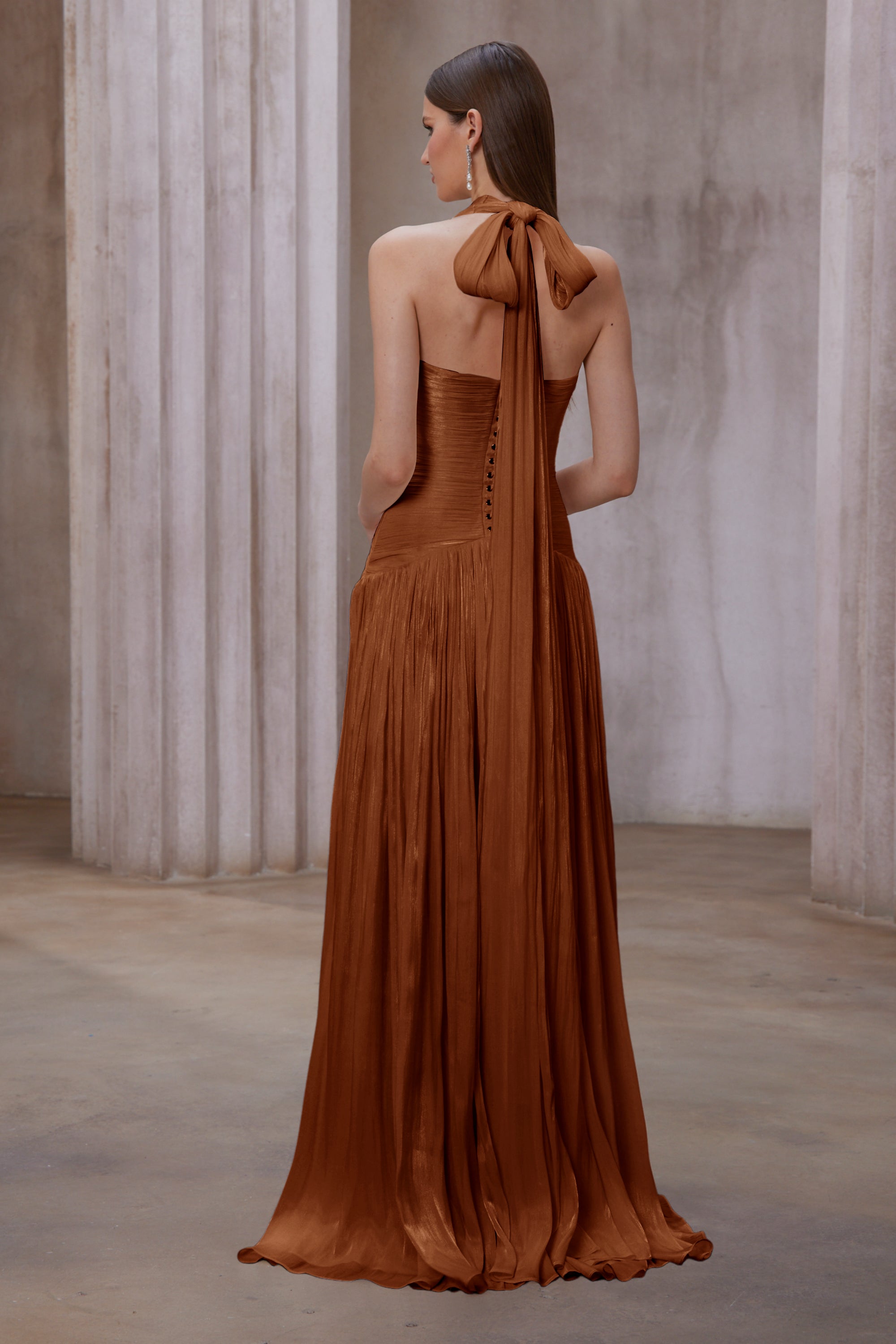 Uranie Gathered Maxi Dress