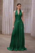 Uranie Emerald Green Gathered Maxi Dress