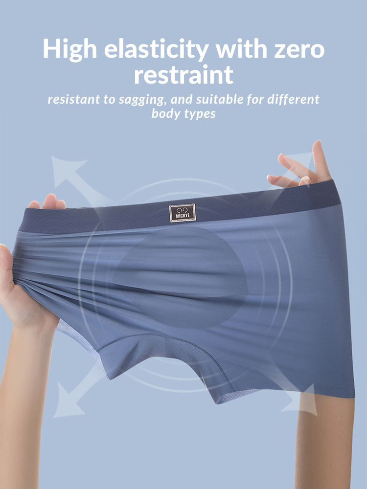 4 Pack Men's Seamless Antibacterial Boxers Briefs