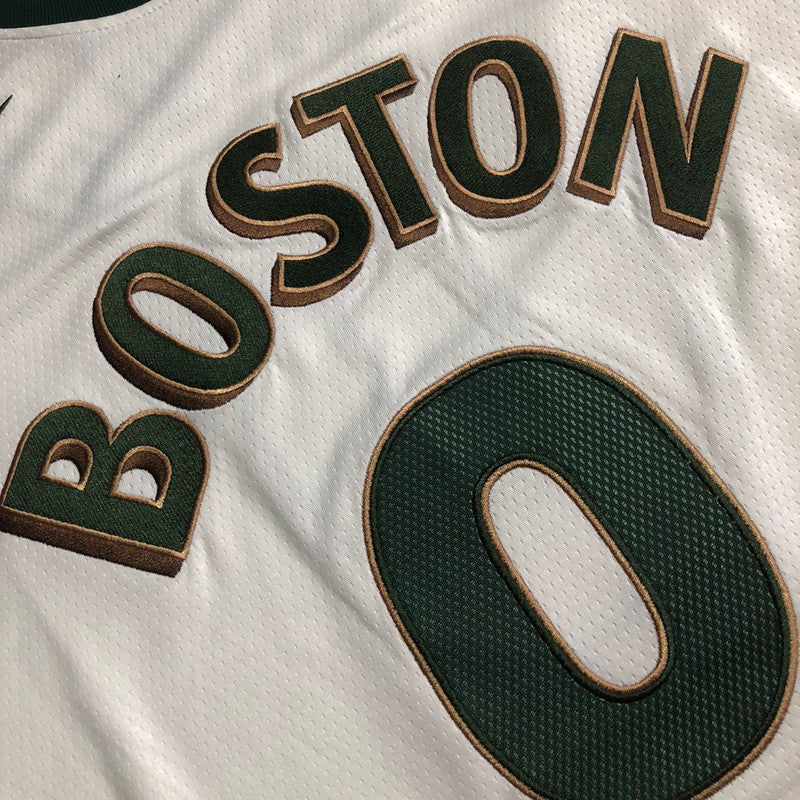 Men’s 2024 Boston City #0 Tatum white jersey