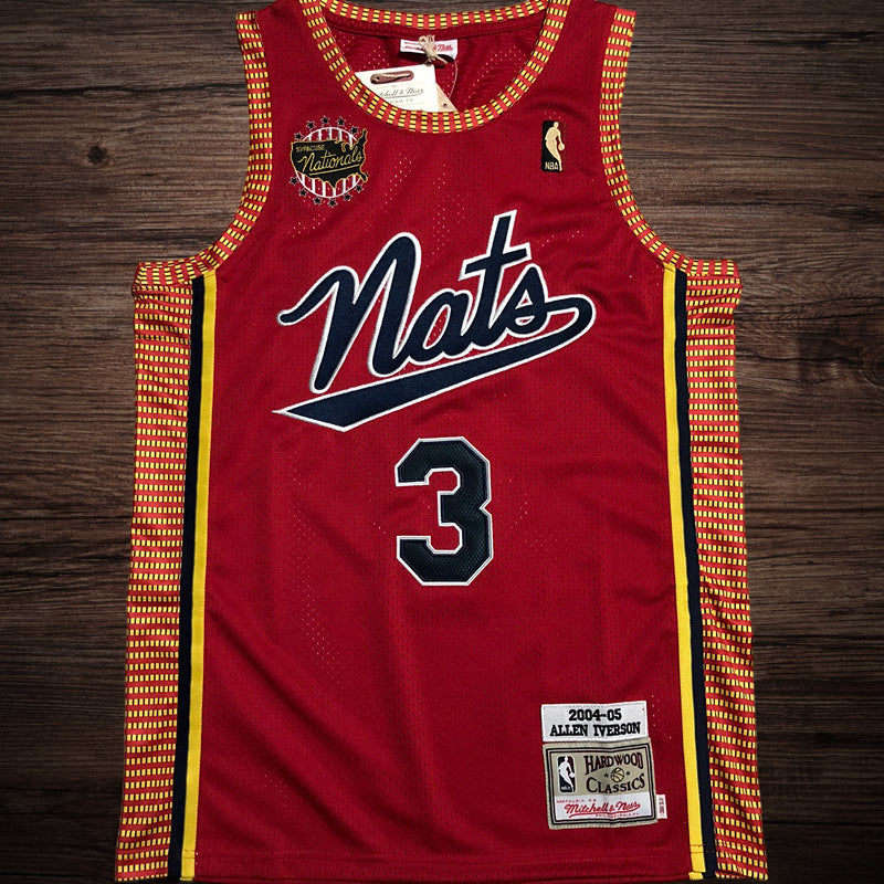 Men’s Philadelphia 76ers 2004/05  #3 Allen Iverson Red Jersey