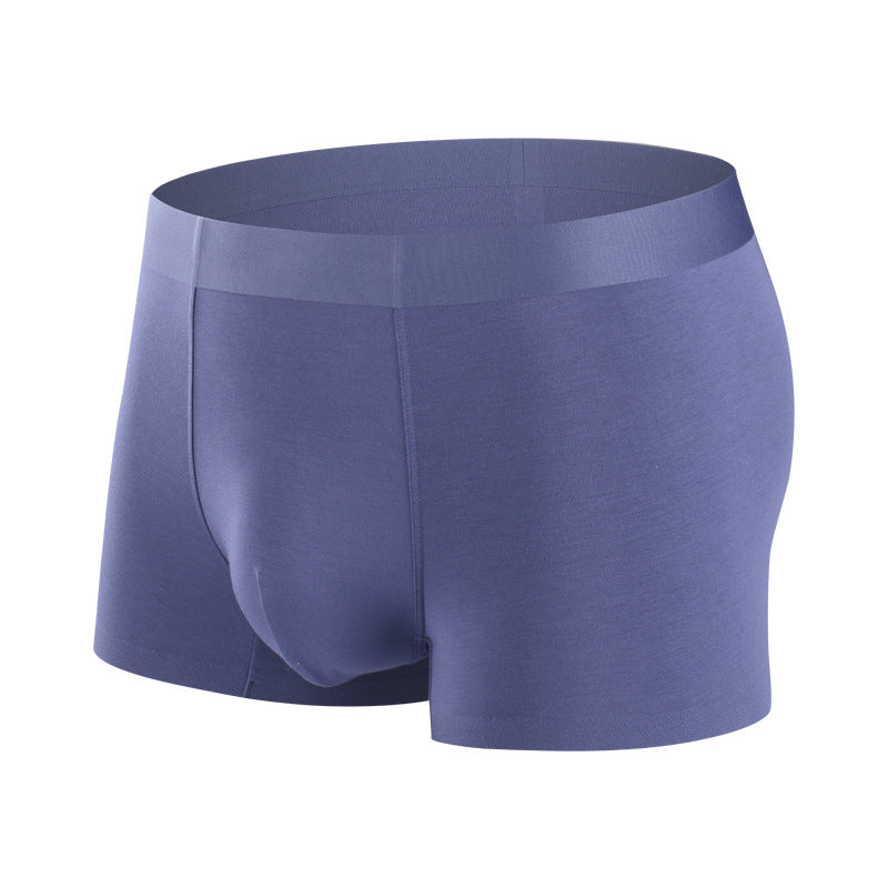 Comfy Plain Modal Boxer Briefs Cozy Underwear for Men