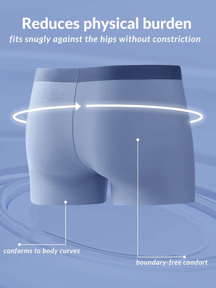 4 Pack Men's Seamless Antibacterial Boxers Briefs