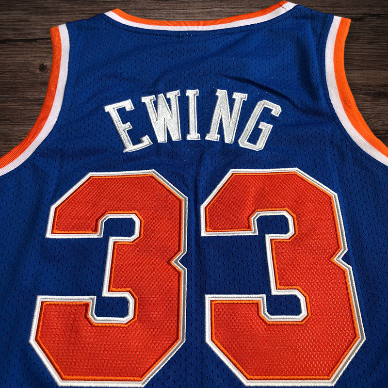 Men’s 1985-86 New York  #33 Ewing Jersey in Blue