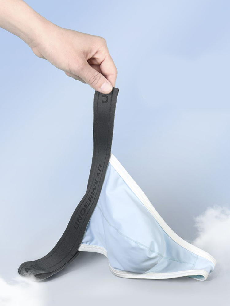 3 Pack Men's Contoured Pouch Ice Silk Thong