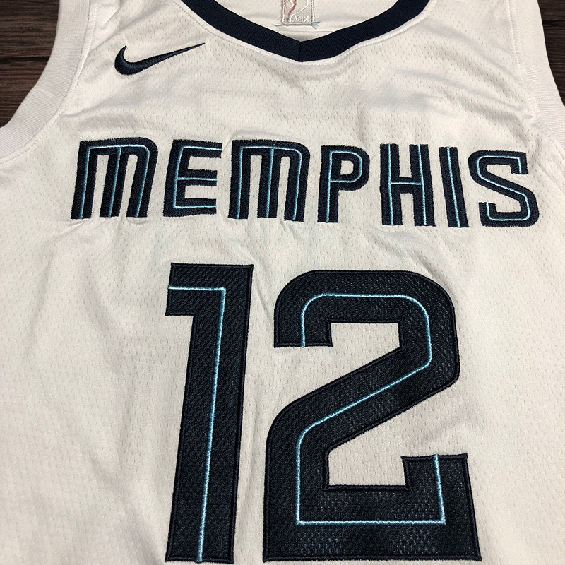 Men’s Memphis Grizzlies 2023 #12 Mornat White Jersey