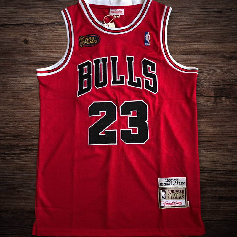 Men’s Chicago Bulls 1997-98 Finals #23 Michael Jordan Jersey Red