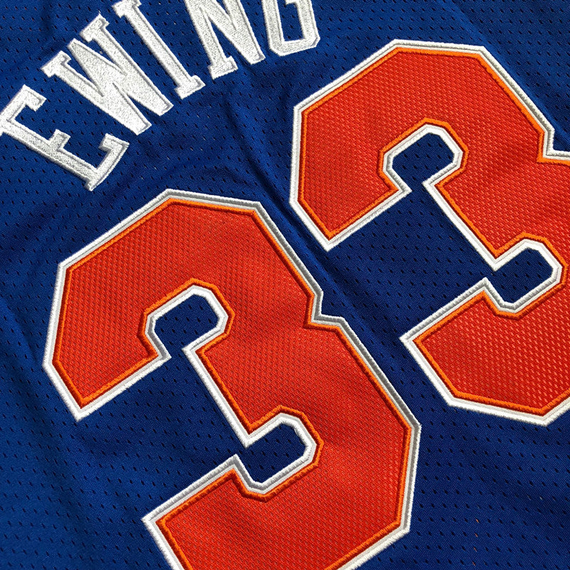 Men’s 1985-86 New York  #33 Ewing Jersey in Blue
