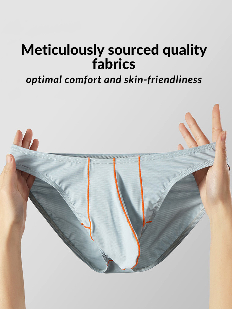 3 Pack Men's U-Pouch Ice Silk Briefs