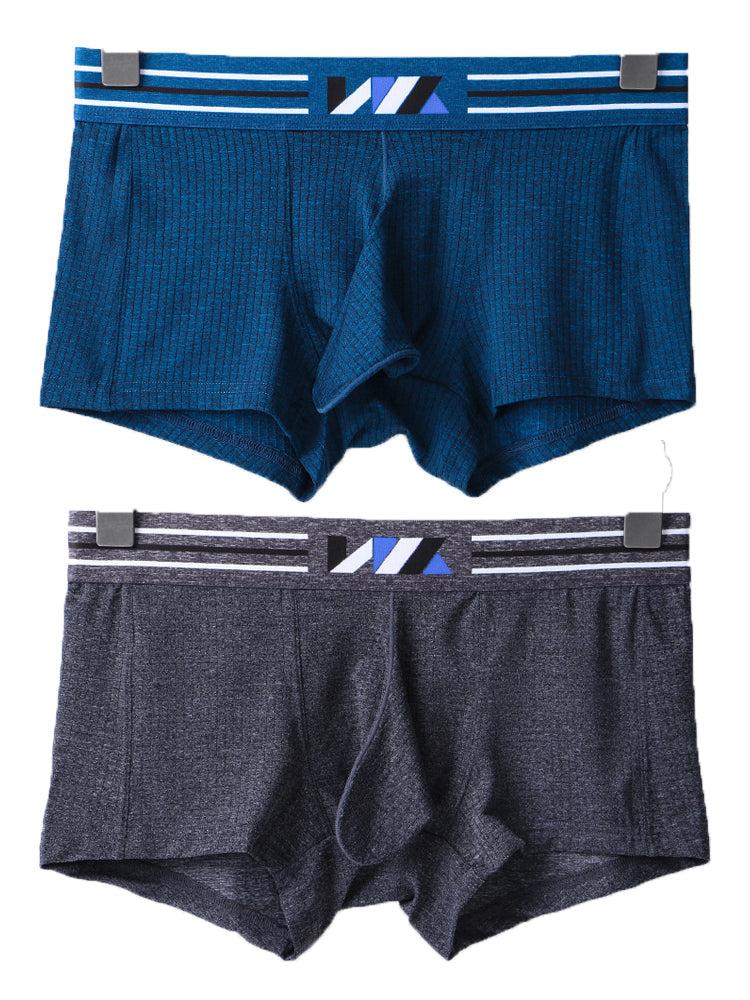 2 Pack Separated Pouch Comfy Mens Boxer Briefs