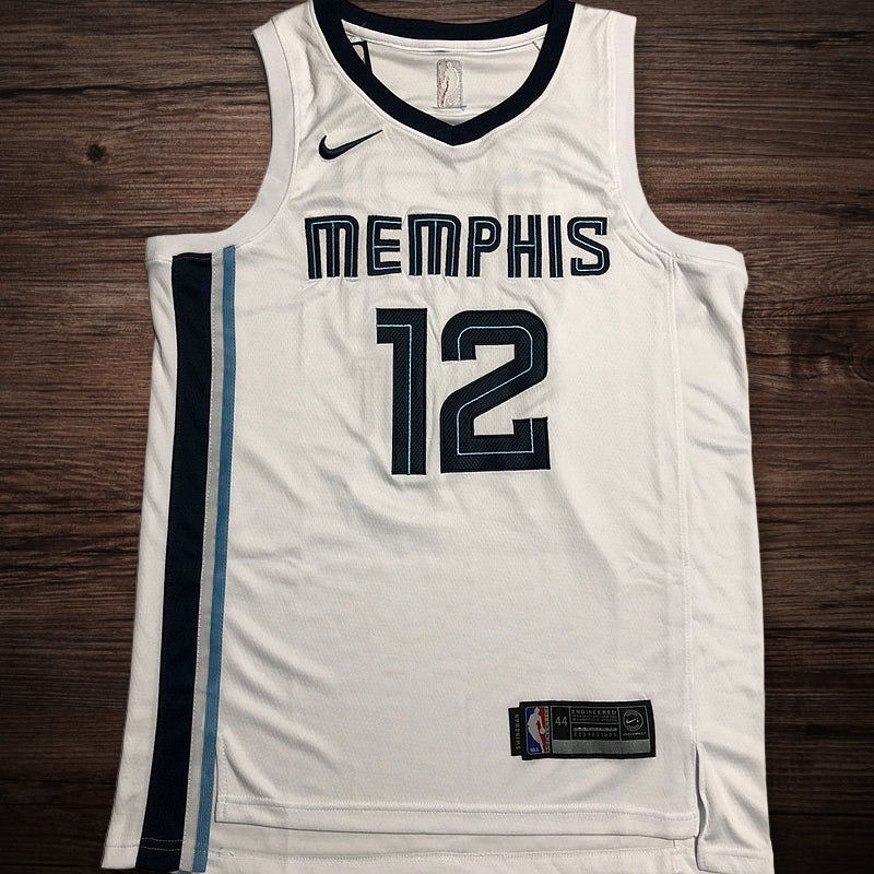 Men’s Memphis Grizzlies 2023 #12 Mornat White Jersey