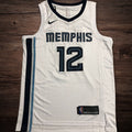 Men’s Memphis Grizzlies 2023 #12 Mornat White Jersey