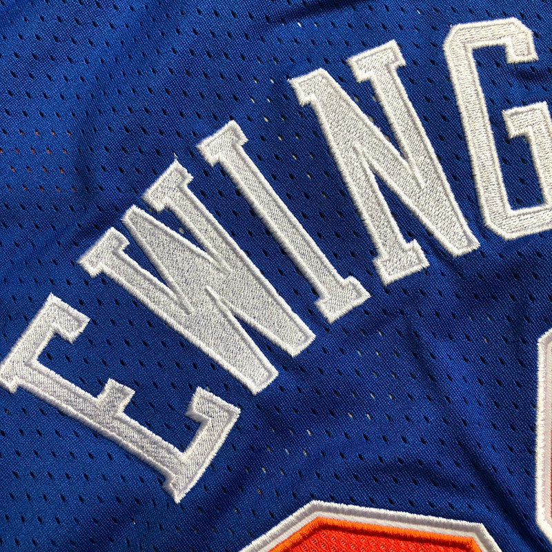 Men’s 1985-86 New York  #33 Ewing Jersey in Blue