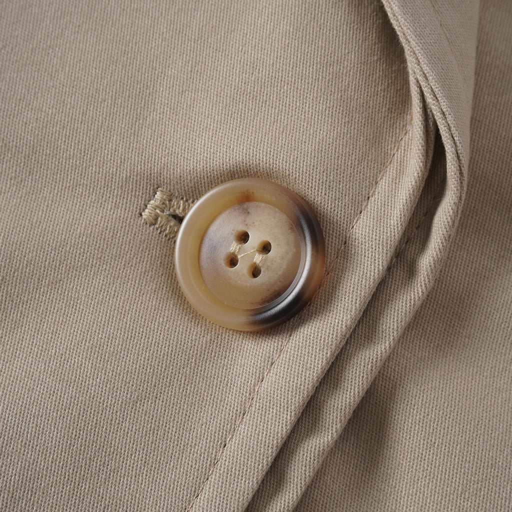Sandra Khaki Double-Breasted Short Trench Coat