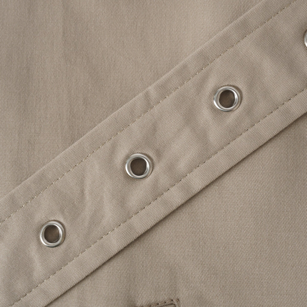 Sandra Khaki Double-Breasted Short Trench Coat