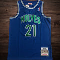 Men’s Wolves 1995-96 #21 Garnett Blue Jersey
