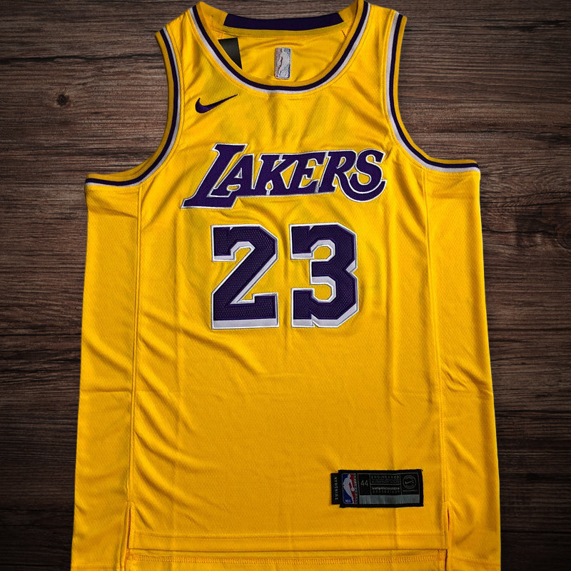 Men’s Los Angeles Lakers #23 James Yellow jersey