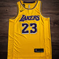 Men’s Los Angeles Lakers #23 James Yellow jersey